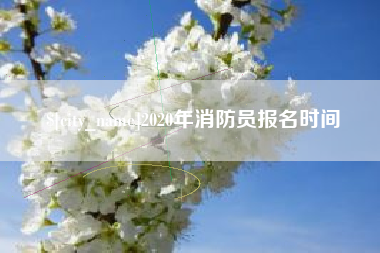 阿勒泰2020年消防员报名时间