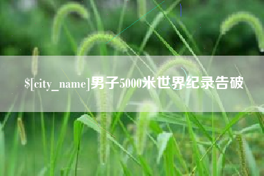 阿勒泰男子5000米世界纪录告破