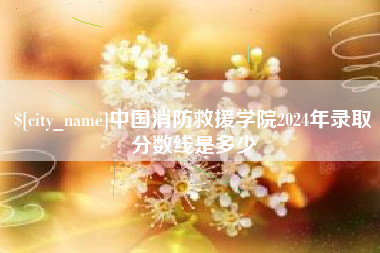 阿勒泰中国消防救援学院2024年录取分数线是多少
