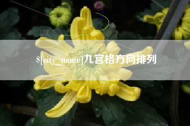 阿勒泰九宫格方向排列