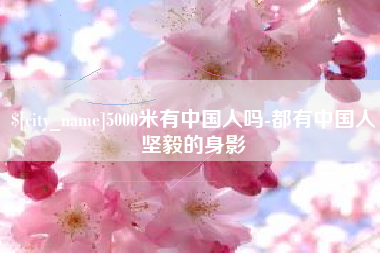阿勒泰5000米有中国人吗-都有中国人坚毅的身影