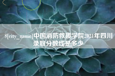 阿勒泰中国消防救援学院2021年四川录取分数线是多少
