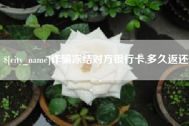 阿勒泰诈骗冻结对方银行卡,多久返还