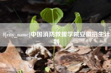 阿勒泰中国消防救援学院安徽招生计划