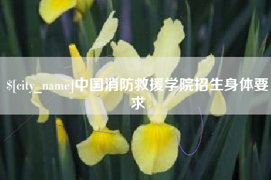 阿勒泰中国消防救援学院招生身体要求