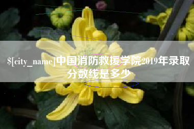 阿勒泰中国消防救援学院2019年录取分数线是多少