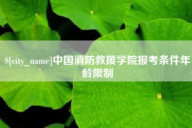 阿勒泰中国消防救援学院报考条件年龄限制