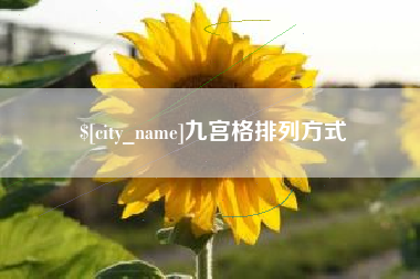 阿勒泰九宫格排列方式