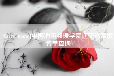 阿勒泰中国消防救援学院辽宁省录取名单查询