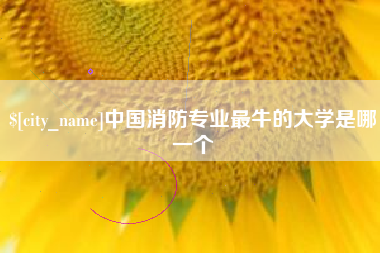阿勒泰中国消防专业最牛的大学是哪一个