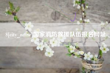 阿勒泰国家消防救援队伍报名网址