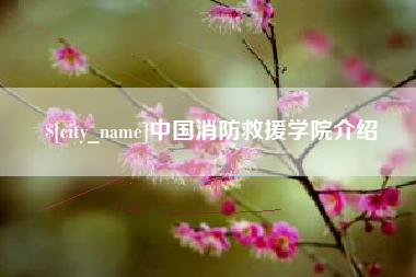 阿勒泰中国消防救援学院介绍