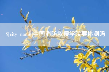 阿勒泰中国消防救援学院要体测吗
