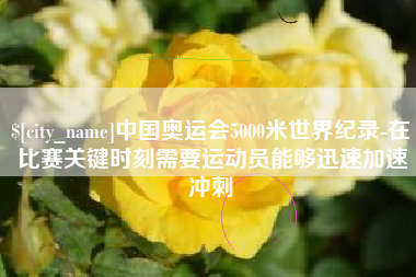阿勒泰中国奥运会5000米世界纪录-在比赛关键时刻需要运动员能够迅速加速冲刺