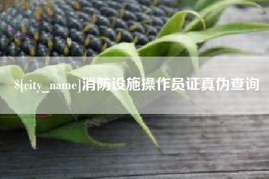 阿勒泰消防设施操作员证真伪查询