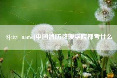 阿勒泰中国消防救援学院都考什么