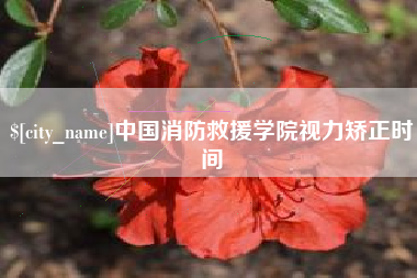 阿勒泰中国消防救援学院视力矫正时间