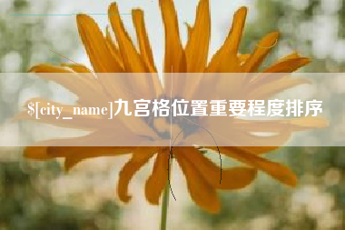 阿勒泰九宫格位置重要程度排序