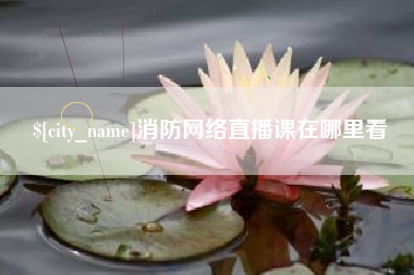 阿勒泰消防网络直播课在哪里看