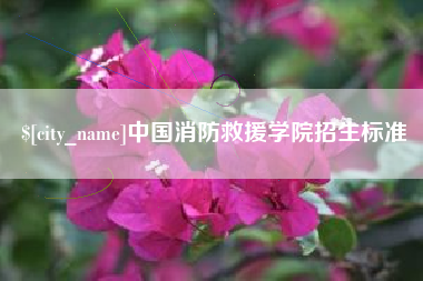 阿勒泰中国消防救援学院招生标准