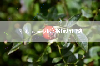 阿勒泰九宫格技巧口诀